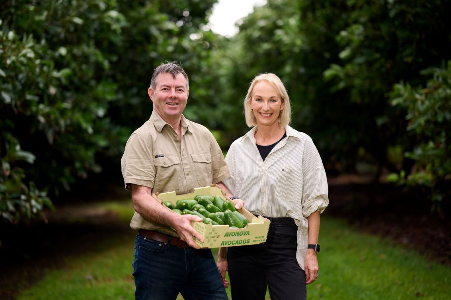 Coles Nurture Fund recipients Rod and Karen Duncan from Prada Farms 